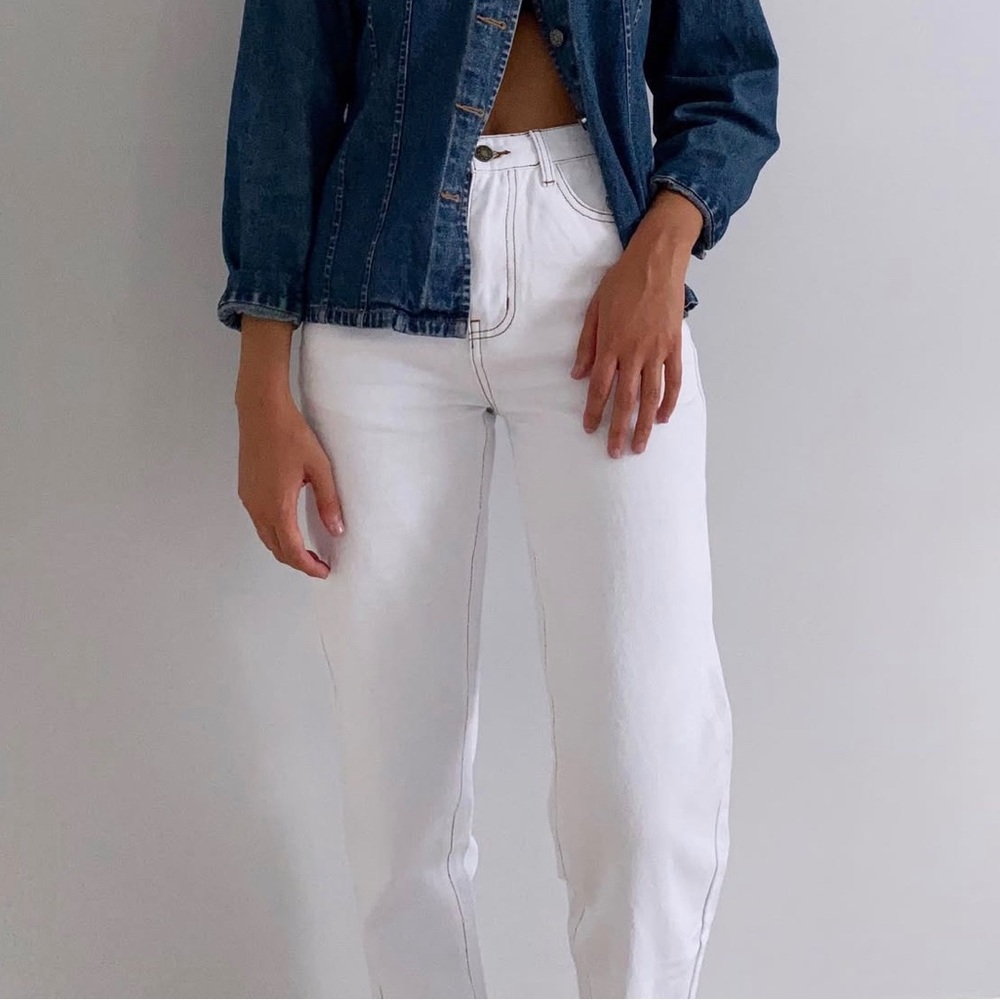 Lioness White Straight Leg Jeans Classic Denim